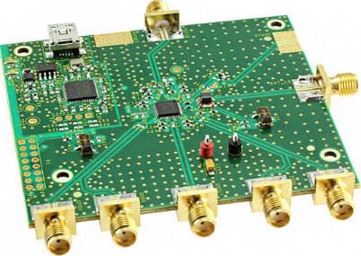 ADRF6702-EVALZ, Evaluation Board for Evaluating the ADRF6702 1200 to 2400 MHz Quadrature Modulator with 1550 to 2150 MHz Frac-N PLL and Integrated VCO