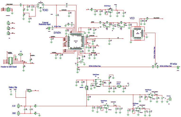 122329-HMC701LP6CE, Evaluation Board for Evaluating the HMC701LP6CE PLL Clock Generator