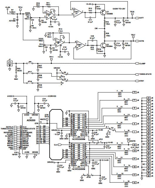 AD9200SSOP-EVAL, Evaluation Board for Evaluating the AD9200 Complete 10-Bit, 20 MSPS A/D Converter