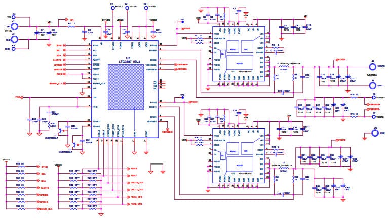 DC2454A, Demo Board for the LTC3887EUJ-1 and LTC3870EUF-1 Poly-Phase Step-Down DC/DC Controller with Power System Management