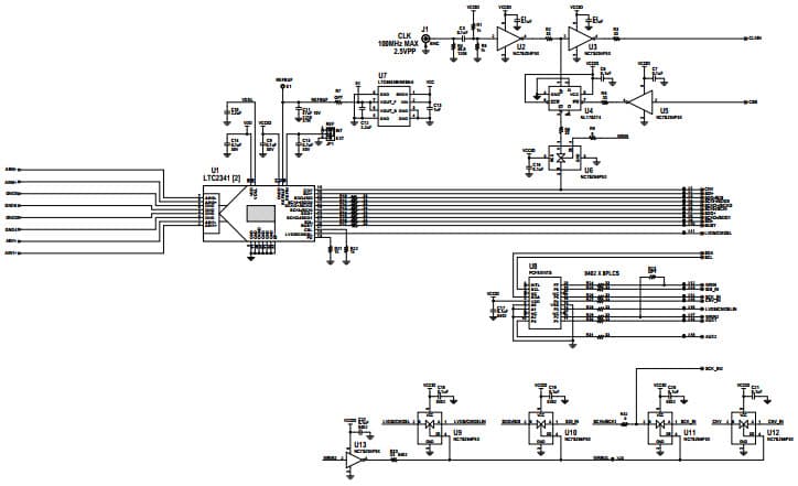 DC2581A-B, Demo Board based on LTC2341-16 Dual, 16-Bit, 666ksps SAR ADC