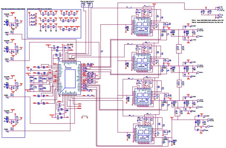 DC2380A-A, Demo Board based on LTC7851EUHH, 4-Phase Voltage Mode Buck Controller, 7V = VIN = 14V, Vout1 = 1.8V @ 30A, Vout2 = 1.5V @ 30A, Vout3 = 1.2V @ 30A, Vout4 = 1V @ 30A