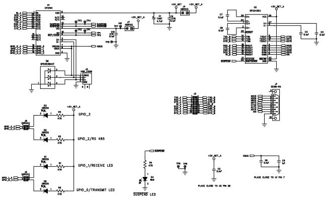 CP2103-EK, Evaluation Kit based on CP2103 USB-to-UART Interface