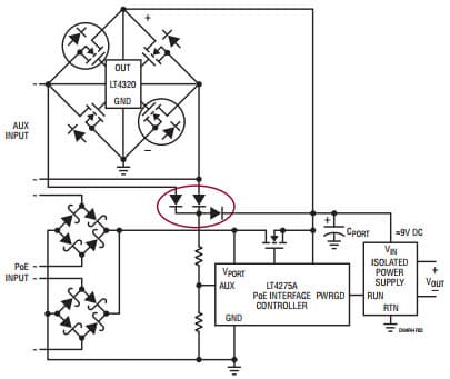 Active Bridge Rectifiers Reduce Heat Dissipation within PoE Security Cameras to Improved Power Architecture with No Diode Drops in Power Path