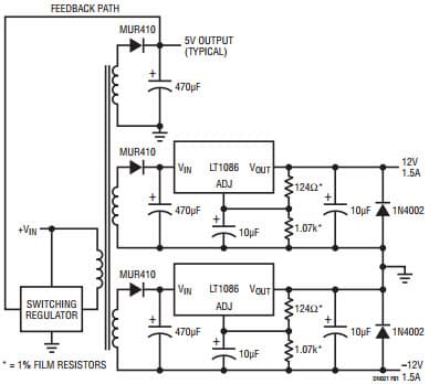 Floating Input Extends Regulator Capabilities for High Efficiency Negative Voltage Regulation