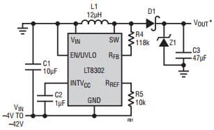 Negative Input to Positive Output Buck-Boost Converter