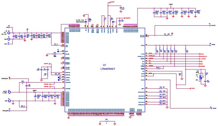 DC1989B-B, Demo Board based on LTM4676AEY Dual 13A or Single 26A Regulator with Digital Power System Management 3× LTM4676A @ 75A