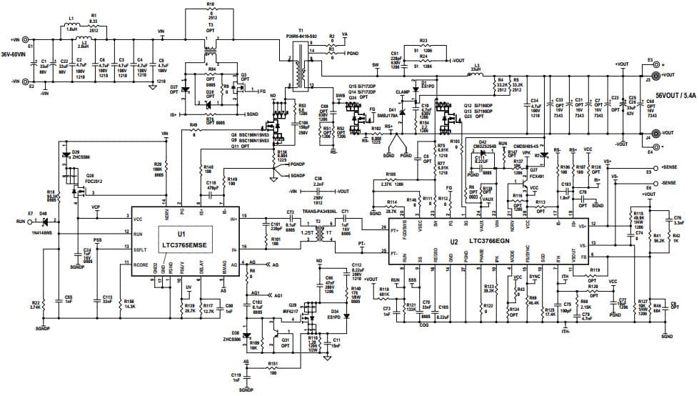 DC2199B-C, Demo Board for the LTC3765 and LTC3766 300W Isolated Forward Converter with Synchronous Rectification