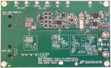 DC2262A-B, Demo Board for the LT4276A and LT4321 LTPoE++ 90W, 12V/7A PD with DC/DC and Ideal Diode Bridge