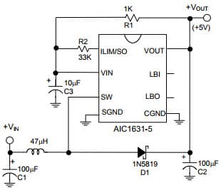 1-Cell to 5V Step-Up Converter Design for Portable Applications