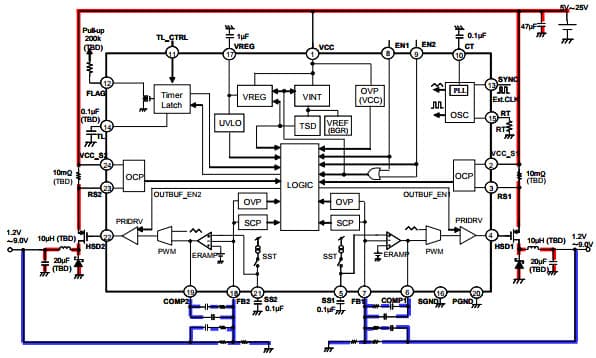 AN33012UA, Application Circuit is a DC/DC controller and converter for automotive applications