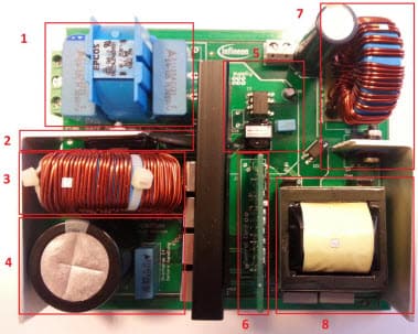 EVALCOMBI-ICE1CS02, 300W General Purpose Wide-Range SMPS PFC + TTF Evaluation Board based on ICE1CS02