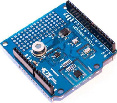 DPP902S000, MEAS Digital Weather Shield based on the HTU21D Humidity Sensor, MS5637 Pressure Sensor, TSYS01 Temperature Sensor and TSD305-1C55 Thermopile Sensor for Mother Boards