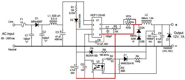 DN05053/D, NCP1129, 12 Watt, Off-line Buck Regulator Design Note