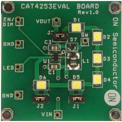 CAT4253EVAL, AND9011/D CAT4253 LED Driver Evaluation Board