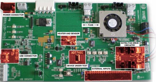 EVAL-ADT7490, Evaluation Board for the ADT7490 Thermal Monitor and PWM Fan Controller