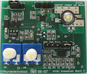 STCS1ADEMO1, Constant Current Controller for High-Brightness LEDs Demo Board based on STCS1