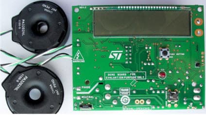 STEVAL-IPE012V3, Single-Phase Energy Meter Evaluation Board with Rogowski Coil Sensor based on STPM01 and STM8L152C6