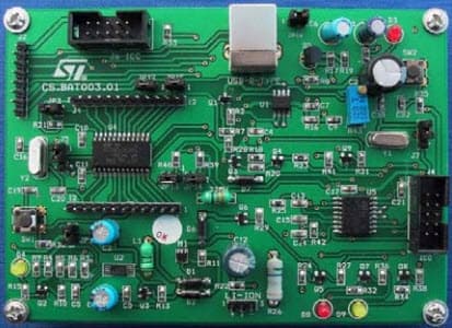 STEVAL-ISB003V1, Demonstration Board based on USB Li-Ion Battery Charger based on the Microcontroller ST7260E2