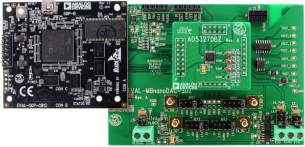 EVAL-AD5327DBZ, Evaluation Board for the AD5327 12-Bit, Quad Channel, Voltage Output Digital-to-Analog Converter (DAC)