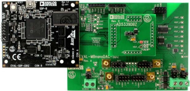 EVAL-AD5339DBZ, Evaluation Board for Evaluating the AD5339 12-Bit, Dual-Channel, Voltage Output Digital-to-Analog Converter (DAC)