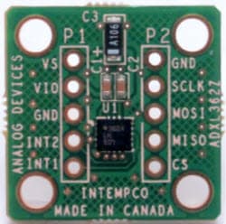 EVAL-ADXL362Z, Ultralow Power, ±2 g/±4 g/±8 g Digital Accelerometer Breakout Evaluation Board based on ADXL362