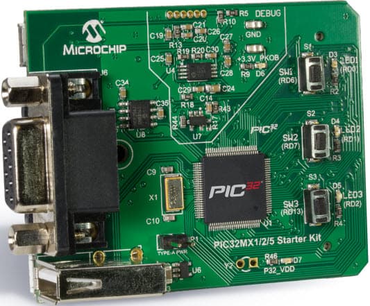 DM320100, PIC32MX1/2/5 Starter Kit based on MCUs