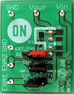 NCP571MN09TBGEVB, Evaluation Board for the 0.9V DC to DC Single Output Power Supply for Portable