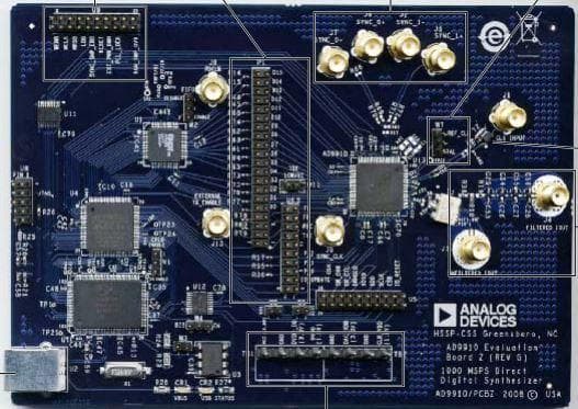 AD9910/PCBZ, Evaluation Board using AD9910, 1 GSPS DDS with 14-Bit DAC