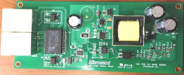 IPS18EVB-102, 5V, 10W POE Power Device (PD) Evaluation Board based on IPS18