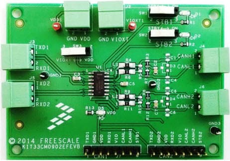 KIT33CM0902EFEVB, Evaluation Kit based on MC33CM0902 High-Speed CAN Transceiver