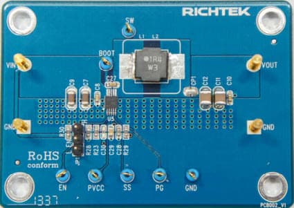 EVB_RT7236GQW, Evaluation Board based on RT7236GQW 5A Step-Down Regulator