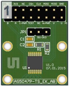 AS5047P-TS_EK_AB, Adapter Eval Kit based on AS5047P Magnetic Position Sensor