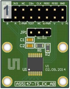 AS5147-TS_EK_AB, Adapter Eval Kit based on AS5147 Magnetic Position Sensor