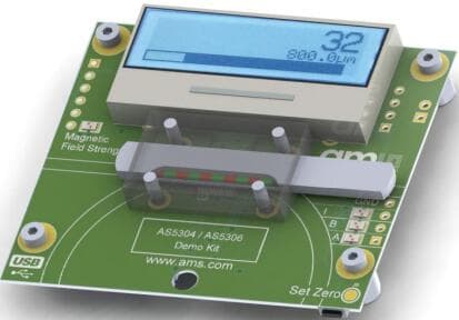 AS5306-DK-1.0, Demo Kit based on AS5306 160-Step Linear Incremental Position Sensor with ABI output