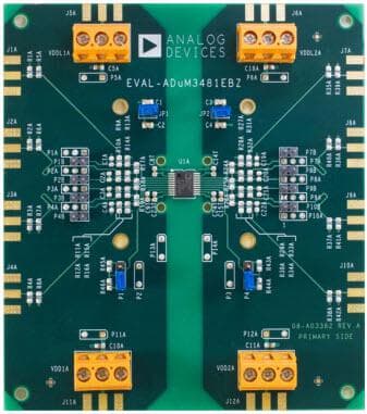 EVAL-ADUM3481EBZ, Evaluation Board for Evaluating the iCoupler ADuM3482 Quad-Channel Digital Isolator