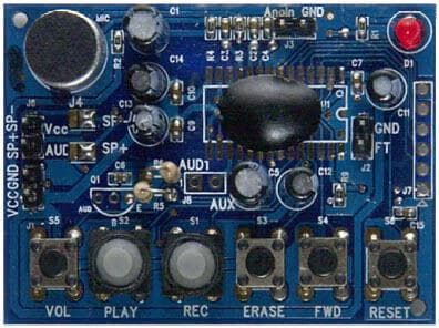 ISD-COB17240, Demonstration Board based on ISD17240 Voice Record and Playback