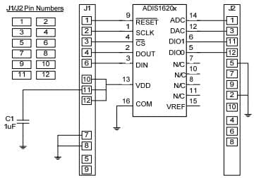 ADIS16203/PCBZ, iSensor Evaluation Board based on ADIS16203 Accelerometer Inclinometer/Accelerometer