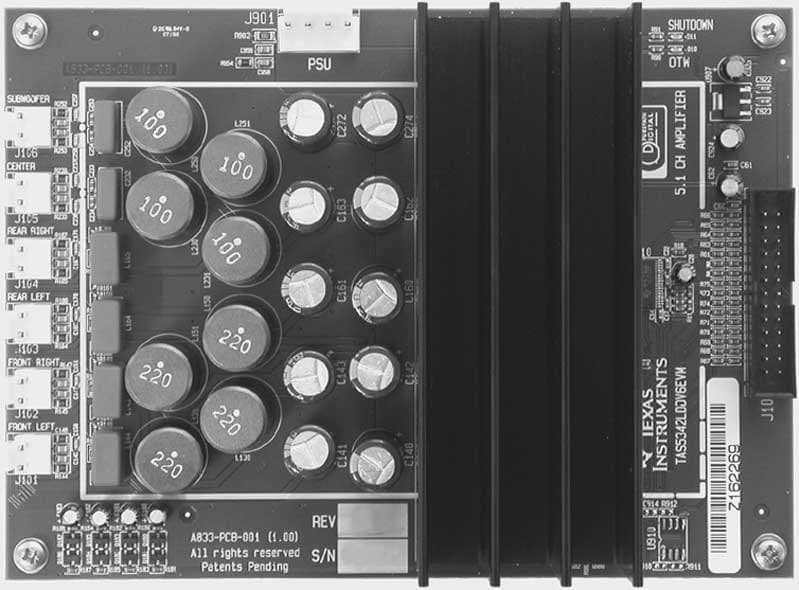 TAS5342LDDV6, Audio Power Amplifier Evaluation Module