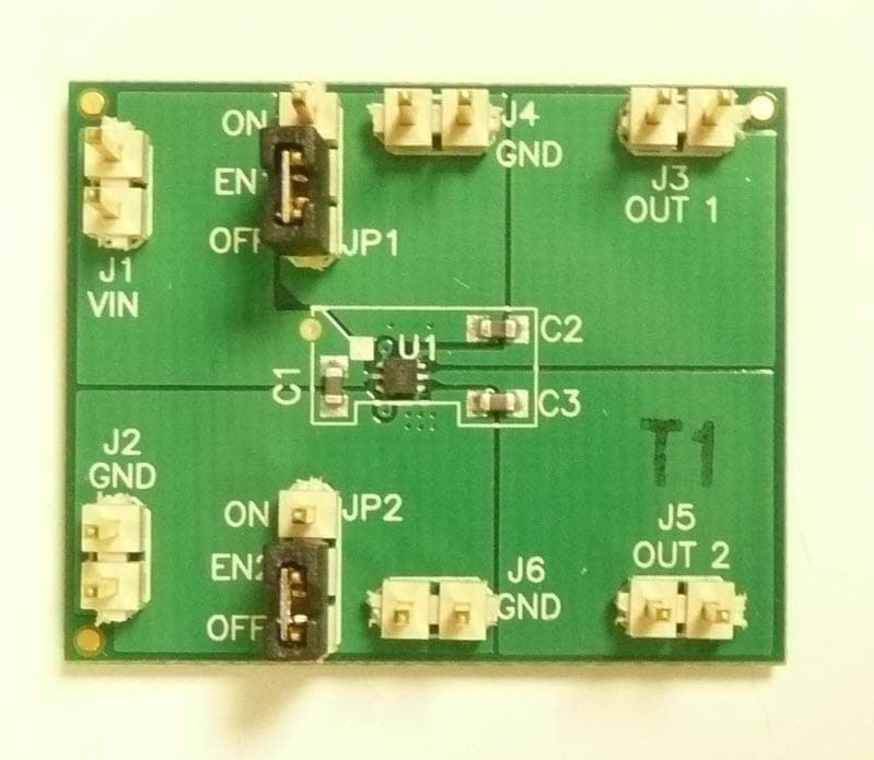 TLV7101828EVM-595 Evaluation Module for TLV7101828, Dual-channel, low-dropout (LDO) linear regulator