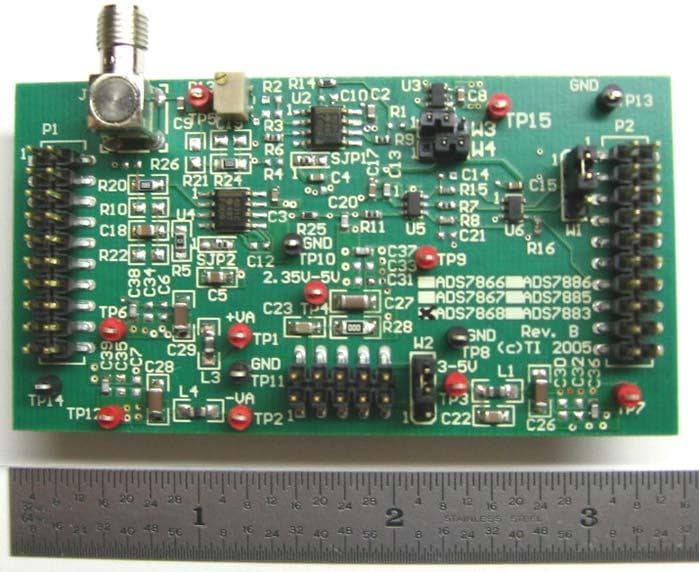 ADS7868EVM is a full-featured reference design, prototype, and software platform for ADS7868 IC