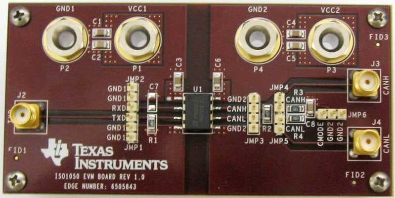 ISO1050EVM, Isolated CAN Transceiver EVM based on ISO1050