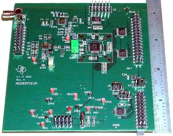 ADS8371EVM is designed for the prototyping and evaluation of the ADS8371 analog-to-digital converter (ADC)