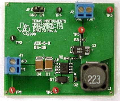 TPS5430EVM-173 3-A, SWIFT Regulator Evaluation Module