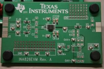 INA826EVM, Evaluation board for featuring INA826 is a low-power, wide-supply voltage instrumentation amplifier