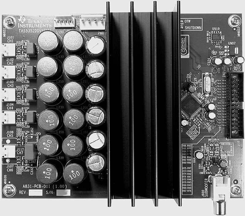 TAS5352DDV6, Audio Power Amplifier Evaluation Module