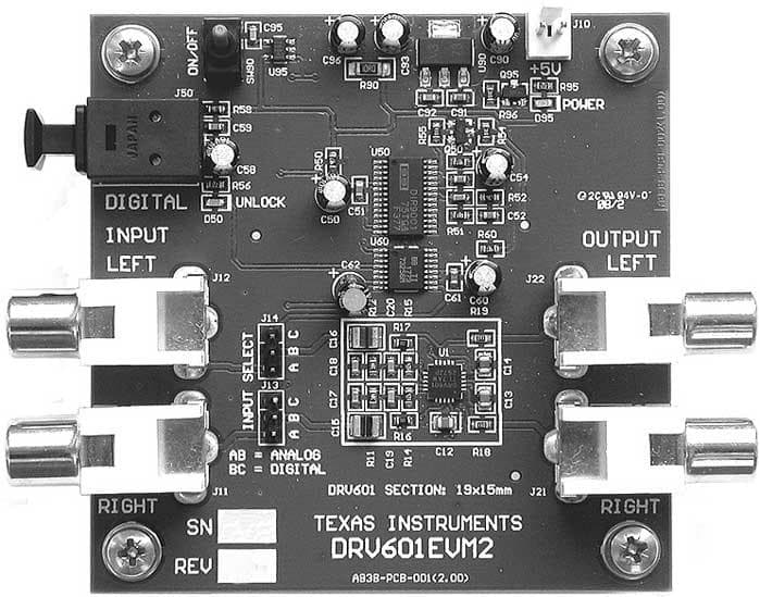 DRV601EVM2 stereo line driver evaluation module