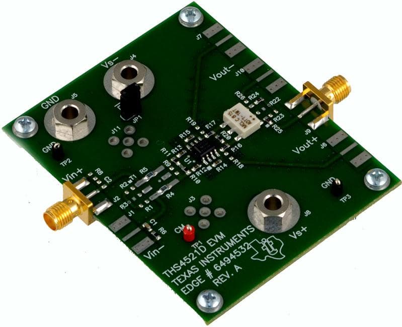 THS4521EVM Evaluation Module for THS4521, Very low-power, fully differential operational amplifier