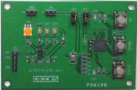 AL3157FSG-EVM Rev.1, Evaluation Module for AL3157 High Efficiency Charge Pump LED Driver