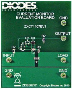 ZXCT1107EV1, Evaluation Board based on ZXCT1107 Current Monitor